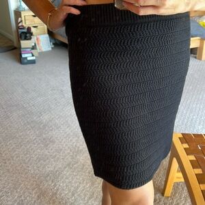 NWT House of Harlow 1960 knit mini pencil shirt, black, M